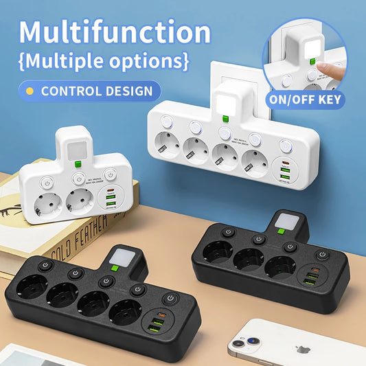5 prises prises électriques sans rallonge avec ou sans cela Ports USB type-c deux spécifications 