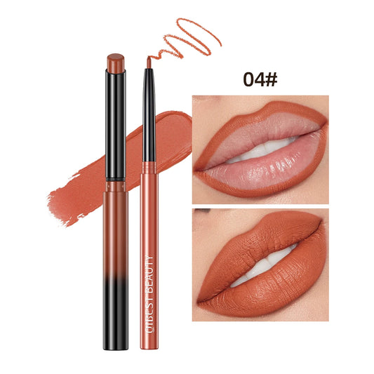QIBEST Set 2pcs Crayon à Lèvres et Rouge Mat – Définition, Couleur Intense et Longue Durée